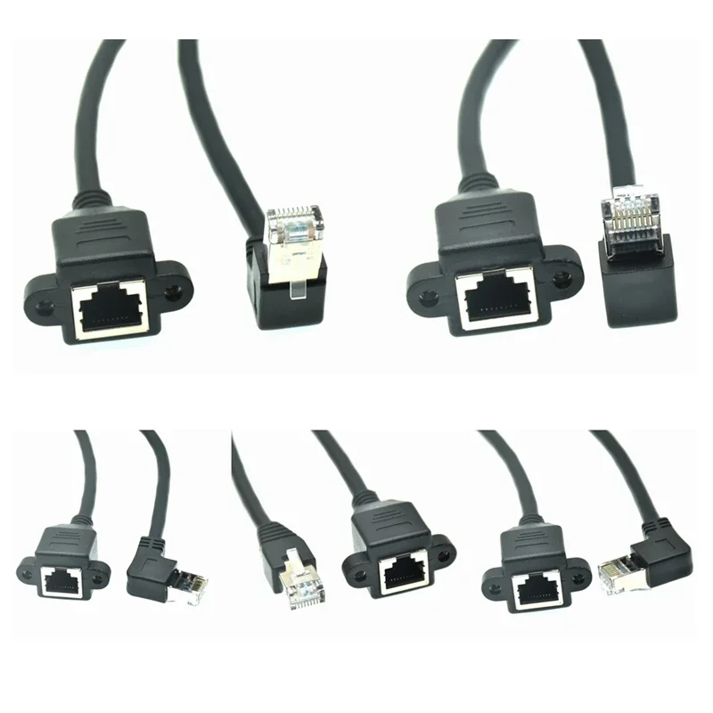 3 m 5m 1ft 30 cm hore dole vľavo vľavo 90 stupňov 8p8c FTP STP UTP Cat 5 6 RJ45 so skrutkou LAN ETHERNET NETINNÁ KÁBLA