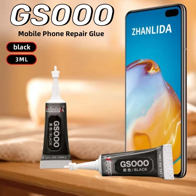 3 ml mini lepidlo pero Soft Soft Black Telefón Displej Prispôsobte Adhézne prenosné domácnosti super silné lepidlo Elektronické komponenty PVC kovový