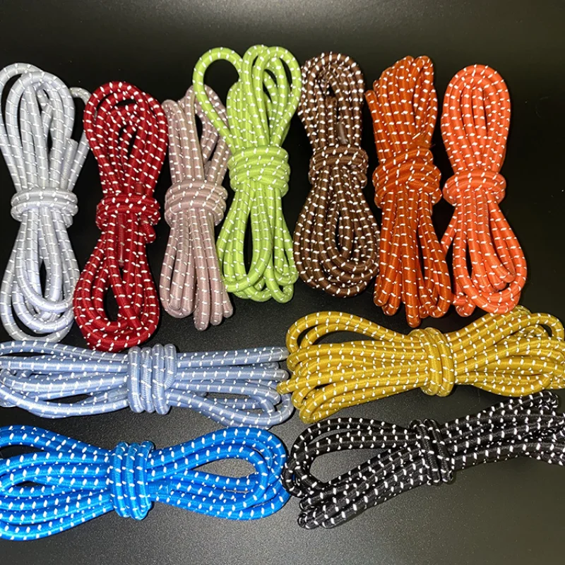 3 mm latexové elastické lano reflexné elastické lano pre okrúhle topánky topánok a tenisiek Shoelace pre domácich majstrov 135 cm