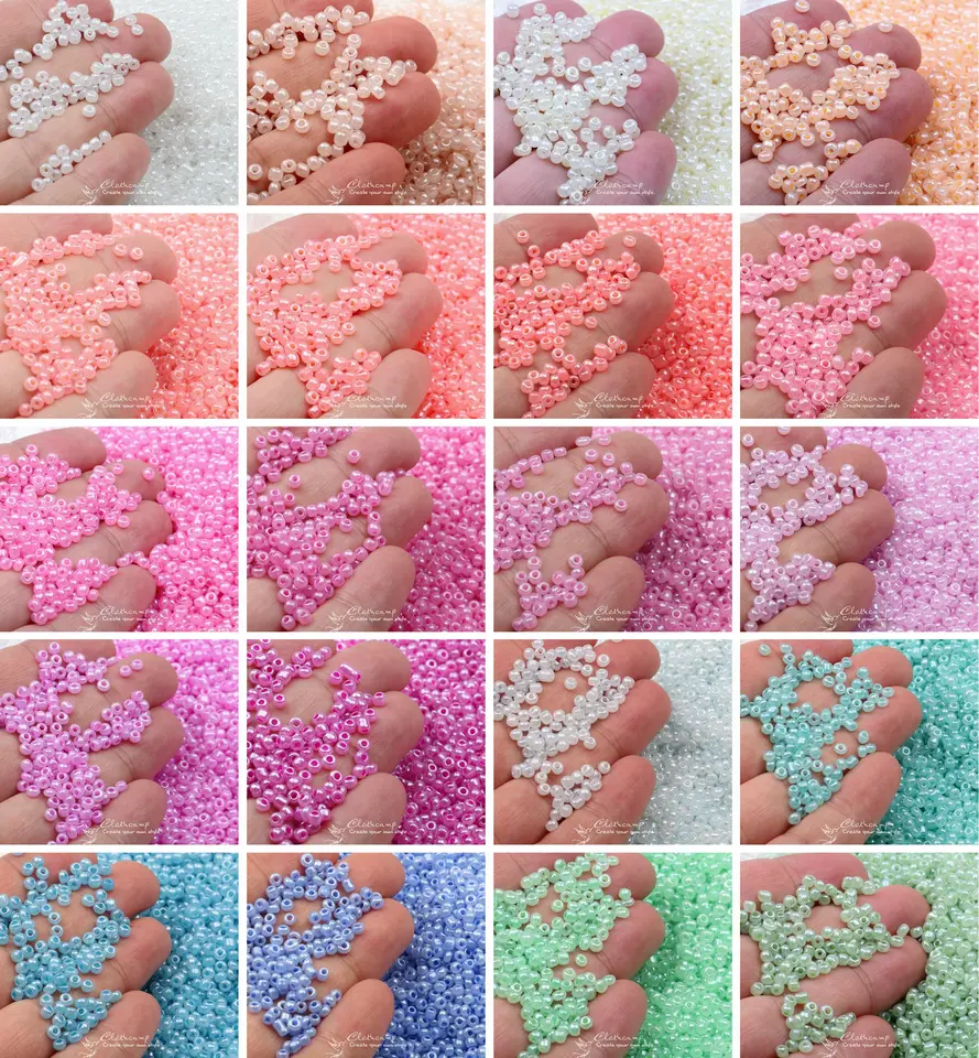 3 mm sklenené korálky Semená Leskiny Pastel 8/0 Farba nepriehľadné semeno mix Mini Rocailles Práce pre šperky výroby DIY 25G/700ks GSB-A