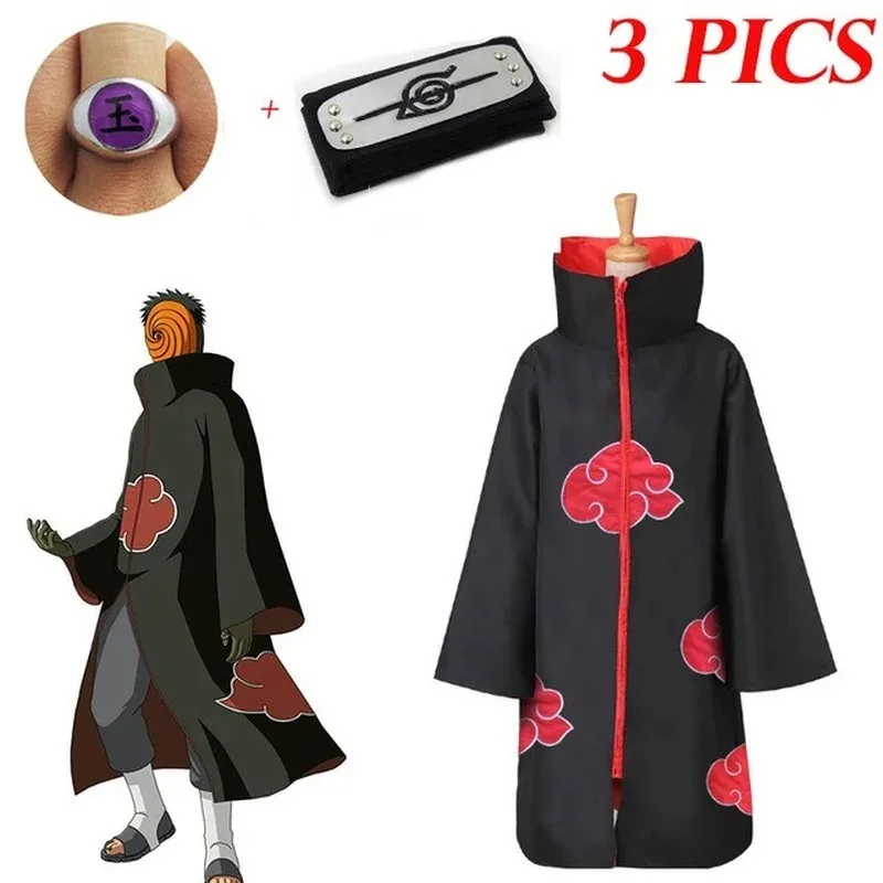 3 obrázky Akatsuki uchiha tobi Obito Akatsuki Cosplay kostým masku masku Halloween Muž Žena Cosplay kostým čelenky doplnky
