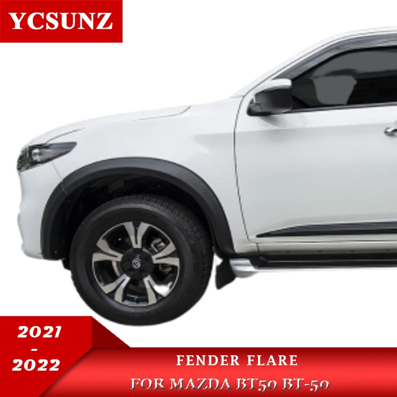 3-palcové blatníky Flares Color Arch Mudguards pre Mazda BT50 BT-50 2021 2022 Dvojité kajutové príslušenstvo YCSUNZ