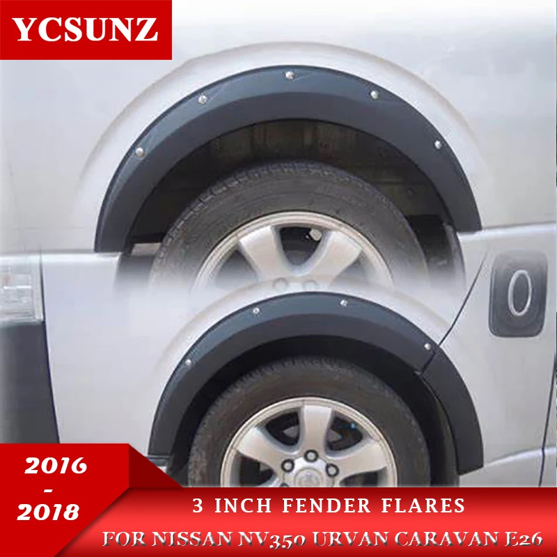 3-palcové blatníky Flares Flares Color Arch Mudguards pre Nissan NV350 Urvan Caravan E26 2016 2017 2018 Príslušenstvo v príslušenstve automobil