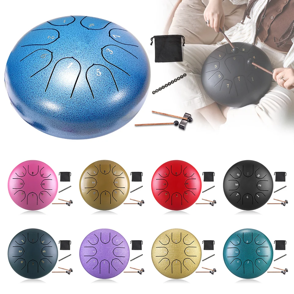 3-palcové bubny Handpan Handpan Drums s vreckom/paličkami/prstami pre jogu-štúdiá