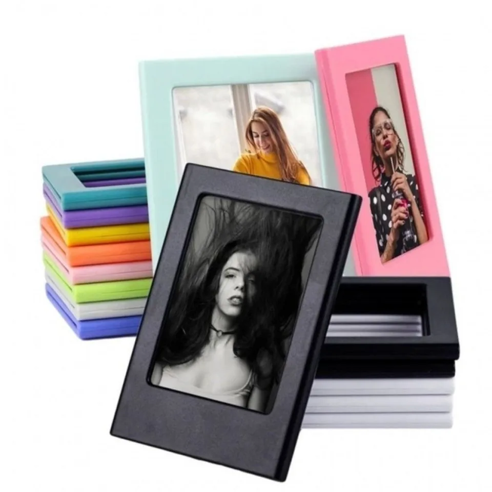 3-palcový fotografický rámec Dizajn polaroida fotorámika Mini akrylová magnetická snímka Rám Trvalá akrylová karta Displej stojan