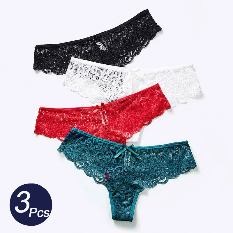 3 PCS nohavičky pre ženy spodná bielizeň Sexy čipka bezšvový spodný prádlo G-String ženské nohavičky Sexy Transparentné ženské spodky