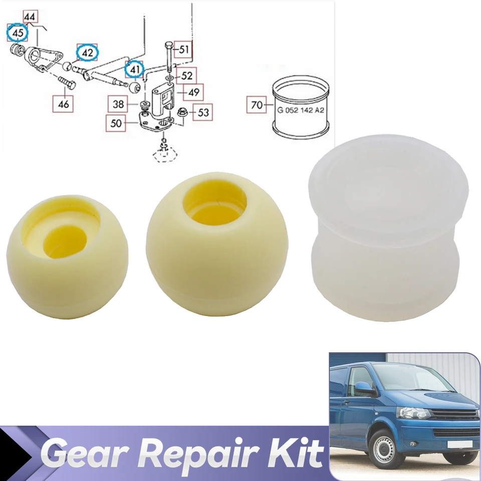 3 PCS/SET GEAR GEAR LINKAGE SEKLOGRE PREPRAVA PREVODA PRE VW Transporter T4 MK4 1990-2003 OE# 701711166 7D0711131 015311544