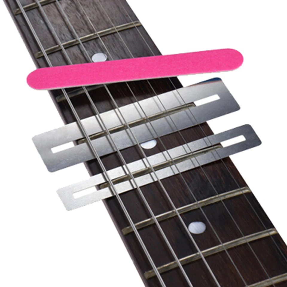 3 počítače Guitar Bass Fretboard Fret Protector Ochrana hmatníka Oceľový prameň prax Guitar Repair Tool