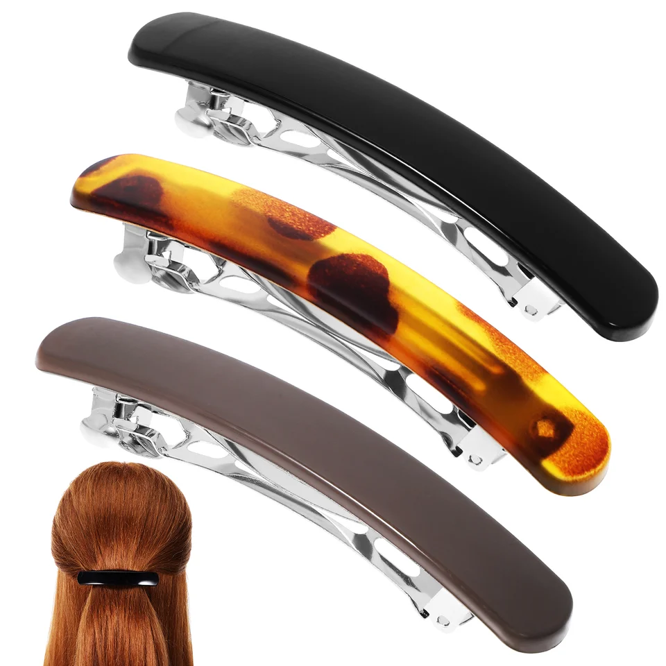 3 počítače Klipy vlásenky Snap Barrettes Spring Metal Dámske doplnky z nehrdzavejúcej ocele štýl dámske roztomilé