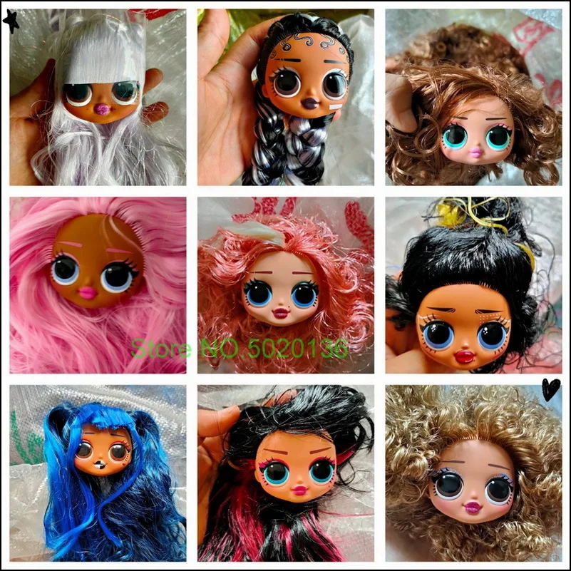 3 počítače / veľa módy ultra zriedkavé prekvapenia Originálna OMG hlava Veľká sestra LOL Dolls DIY Body Parts Dopočet Deti hrajúce hračky
