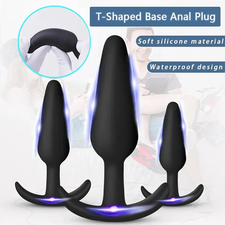 3 Rôzne veľkosti Butt Plug Anal Plug 100% bezpečné silikónové unisex sexuálne zátka pre dospelé pohlavné hračky pre mužov/žien análny tréner pre páry