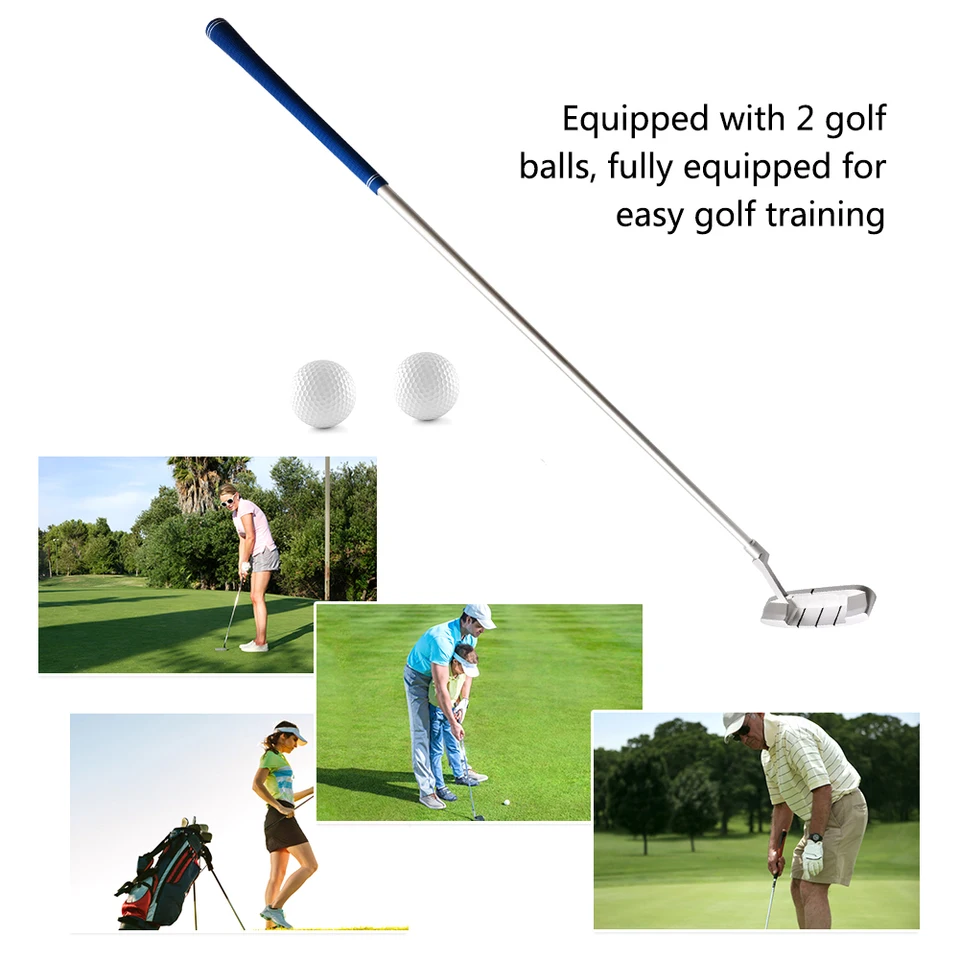 3-sekcia golfový putter s pravou rukou Golf Peting Rod odnímateľná hliníková zliatina Strieborná tyčinka Nastaviteľná dĺžka pre milovníkov golfu