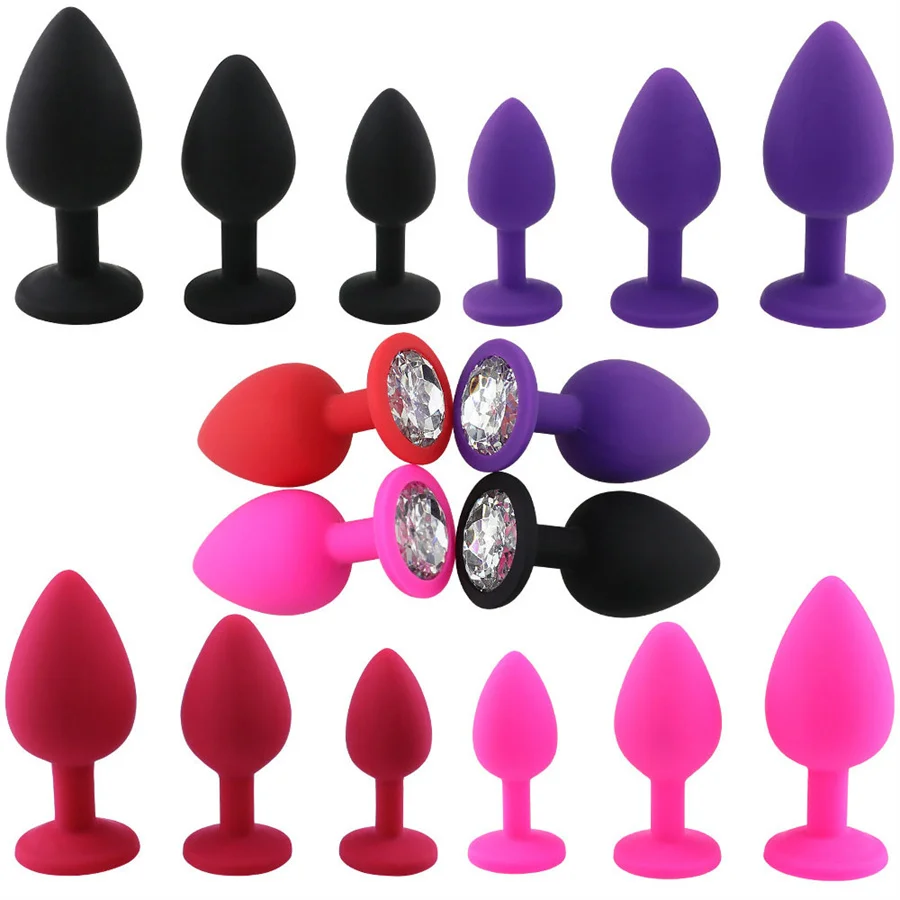3 Silikónový análny zástrčka prostata Massager dildo plutch Masturbdator Anal Trainer Sex Hračky pre mužov