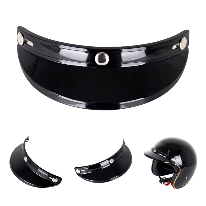 3 Snap-Button Visor Shield pre motocyklovú prilbu Up Up Wind Shield Lens pre štandardnú 3-Snap otvorenú prilbu 40GF