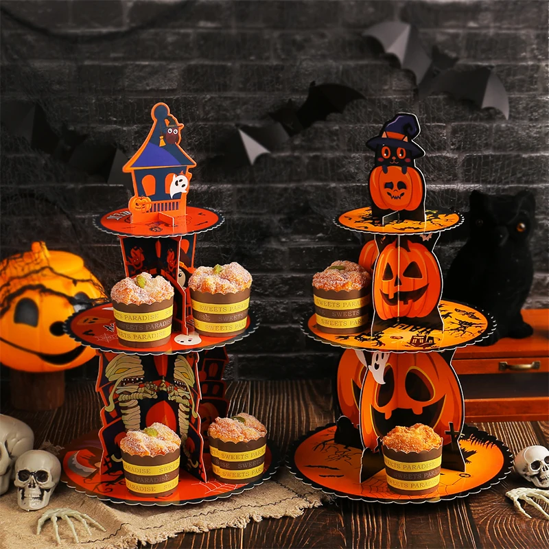 3-stupňový koláč vianočný koláč Slávnostné sviatočné sviatky Cupcake Stojan