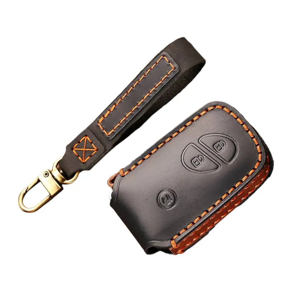 3 Tlačidlá automobilový diaľkový kľúče fob case Cover Tag Fit for Lexus RX350 ES350 IS250 GX460 LX570 IS350 GS430 Čierna koža