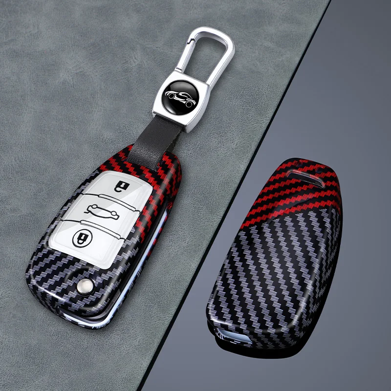 3 tlačidlá pre Chery Arrizo7 E3 E5 A3 A5 Tiggo 2 3 5 3x Fulwin2 Eastar Eastar Carbon Fiber Key FOB Case Cover Cover Keychain Key Chráni