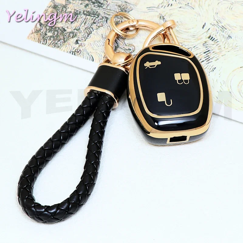 3 Tlačidlá TPU Diaľkový kľúč Klávesový kľúče PHELL FOB Case Cover pre Ford Mondeo Fusion Focus 2 Fiesta Galaxy C-Max S-Max Keychain