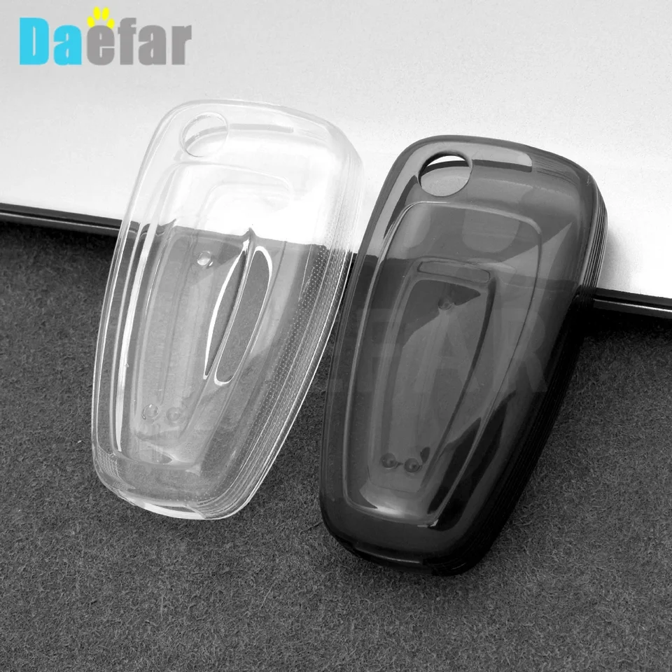 3 Tlačidlá Transparentné preklopenie diaľkového kľúča Kľúč na kľúče vozidla pre Ford Focus Mondeo Fiesta 2013 FOB Auto Case