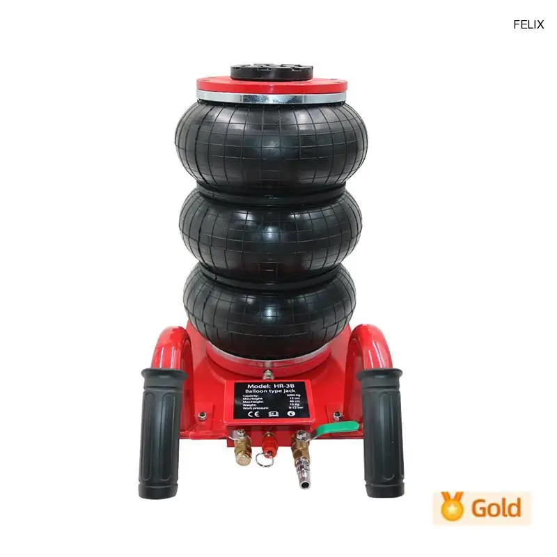 3 ton pneumatický automobil Jack Triple-Bag Air Jack ručný typ vozidla Zariadenie Garáž na opravu automobilu Jack Jack 15 cm-40 cm