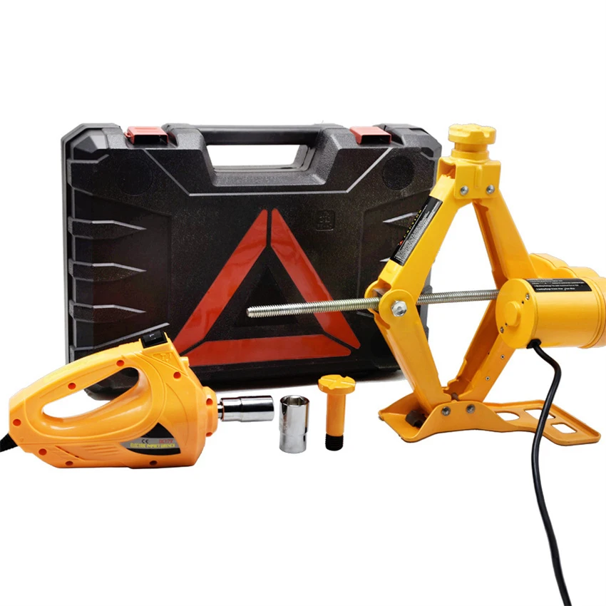 3 -tonové elektrické autá Jack Súprava Set Set 12v 3 in 1 Nožnice na autá s nárazovým kľúčom a náradím na opravu automatického výťahu čerpadla