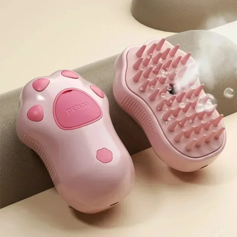 3 v 1 domácich miláčikov Cat Parné kefka Hrebeň Kefa Pes Brush Elektrický sprej mačacie kefy na vlasy