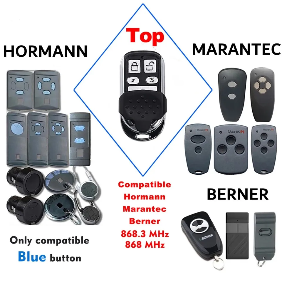 3 v 1 Marantec 868 MHz D302 Garážové diaľkové ovládanie klonu HSE2 HSM2 HSM 4 duplikátor pre Berner BHS110 BHS121 868,35 MHz
