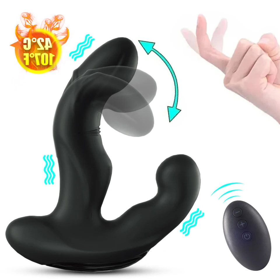 3 v 1 mužského prostaty Massager Wigger Wigger Hreje análne sexuálne hračky pre mužov Masturbácia G Stimulácia Spot Wireless Dildo Vibrator
