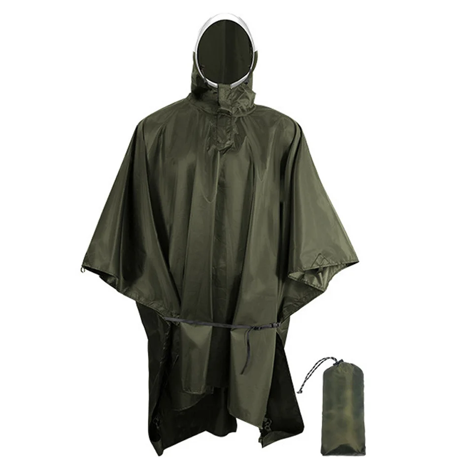 3-v-1 nepremokavý dažďový poncho ľahké kapucne s kabátom Piknik Matš