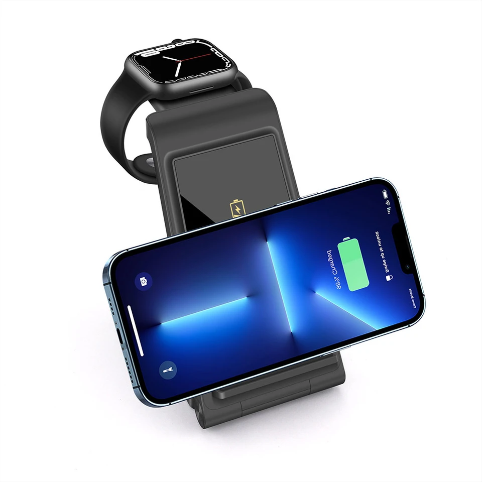3 v 1 stojan na bezdrôtovú nabíjačku pre iwatch 10 9 8 7 se rýchle nabíjanie Dock Station pre iPhone 16 15 14 13 12 Pro Max AirPods 4 Pro