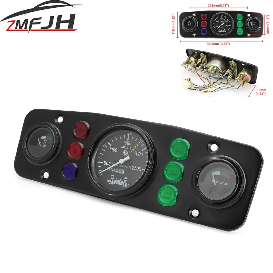 3 v 1 súprave vodná teplota+ tachometer+ Palivový meradlo pretekársky automobil Digitálny panel Dashboard pre 12 V benzínové auto panel automobilov