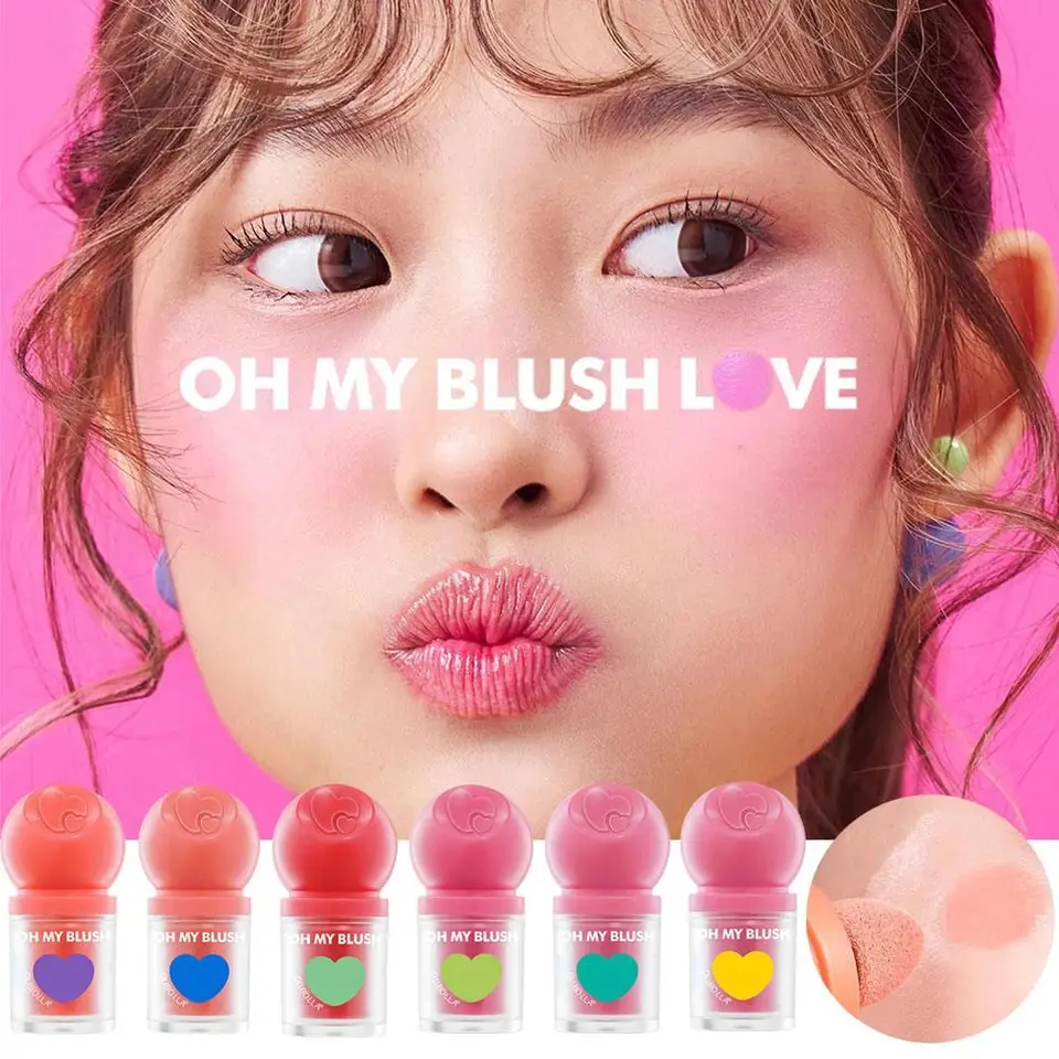 3 v 1 tekutej červenej tyčinke a zvýrazňovača viacúčelové tieňové pery líca Lighten pokožka Matte Blusher Cream Shimmer Rouge pre tvár