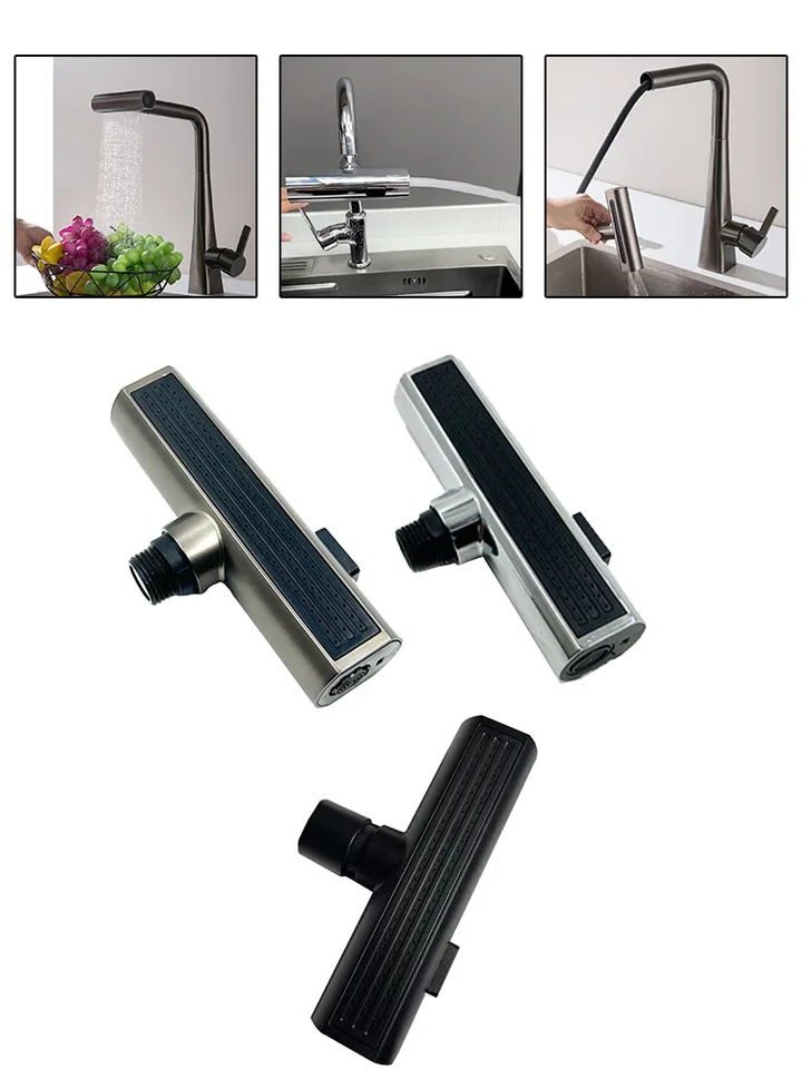 3-v-1 Vytiahnutie kohútikového vodného vodopádu postrekovača hlavy Filter Difúzor voda, ktorá šetrí dýza kohútikový konektor Mixer Kitchen faucet