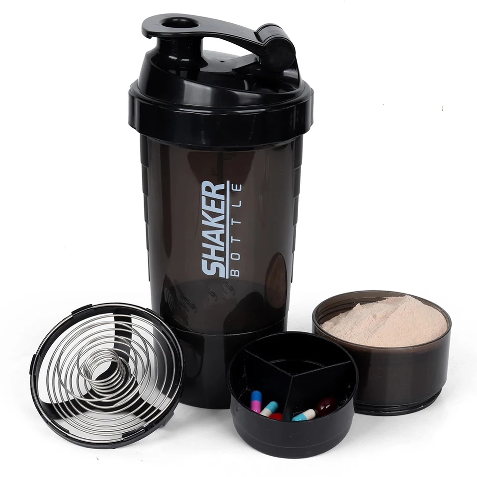 3 vrstvy Shaker Protein Fľaša práškový potras