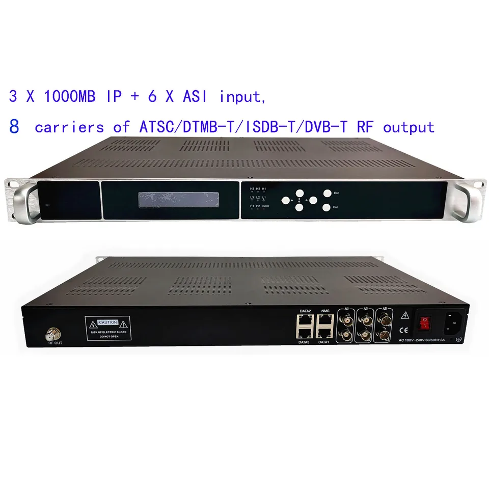 3 x 1000MB IP, 8/16 DIGRATION DVB-T/C Digitálne modulátory GIGA IP na DVB-T/C ISDB-T Modulátor, Modulátor QAM Digital CATV,