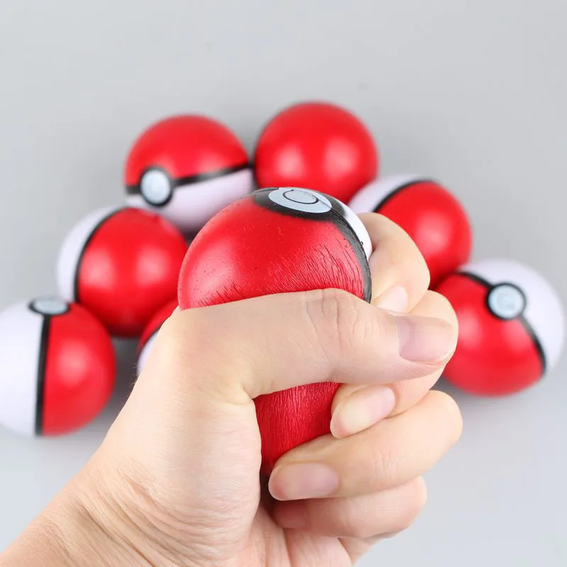 3 štýly 3D Pokemon Toys Pokeballs 6cm Soft Multicolor Crystal Pet Gall Collective Action Figure Game Ball Doll Darček vianočný darček