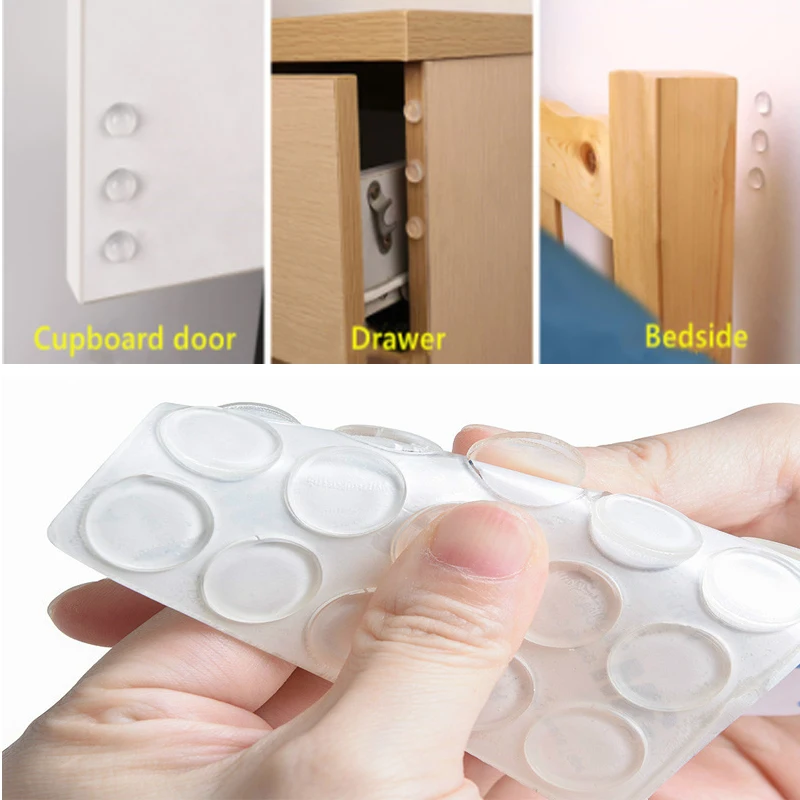 30-100ks Self Adhesive Silikone Furniture Pads Cabber Bumpers Gumber tlmič pufra vankúši