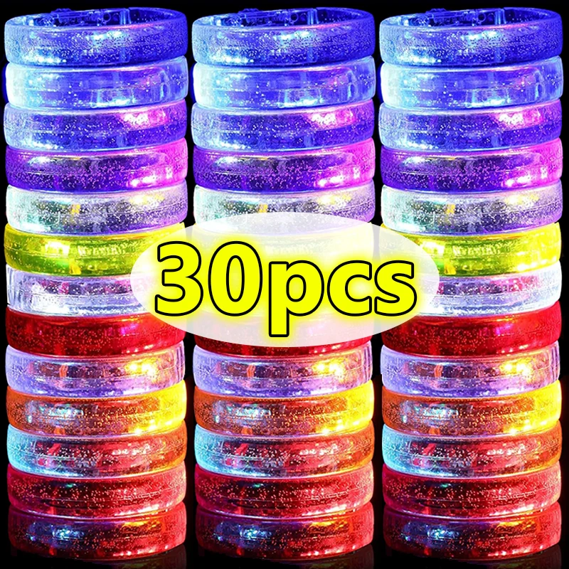 30/11ks LED LIGHT UP OBMEDZENÉ OBMEDZENÉ OBMEDZENÉ OBMEDZENIE Žiarivých náramkov v tmavom nárame
