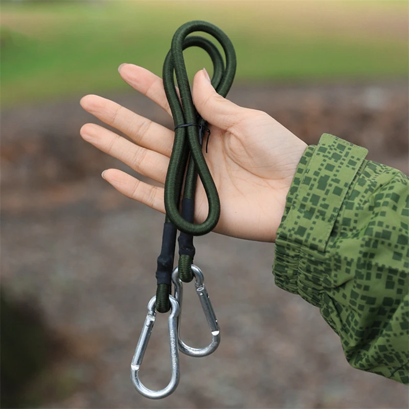 30-120cm High Duty Bungee Cord Elastic kravata struna reťazca Carabiner Hooks kajak cyklovanie batožinového batožinového batožinového batožiny kempingové príslušenstvo