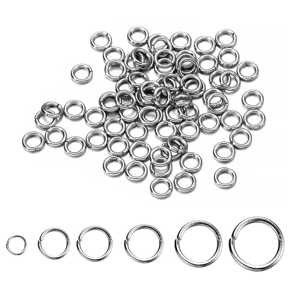 30-200ks 3-25 mm z nehrdzavejúcej ocele Split Ring Open single Loops Prs-Rings Konektory pre kutilové šperky výroby nálezov doplnky