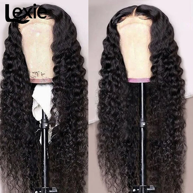 30 36 palcovej voľnej hlbokej vlny 13x6 Priehľadná čipka Čelná parochňa ľudské vlasy Brazílske Remy 360 Curly 13x4 Lace predné parochne pre ženy