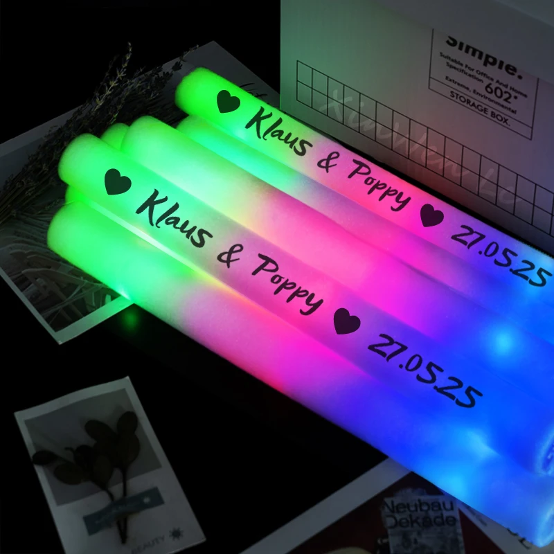 30/40/10/16/1120ks RGB LED žiara Fenová palica Hromadná farebná žiara tyčinky Cheer trubice Dark Light Birthday Svadobné večierky Dodávky