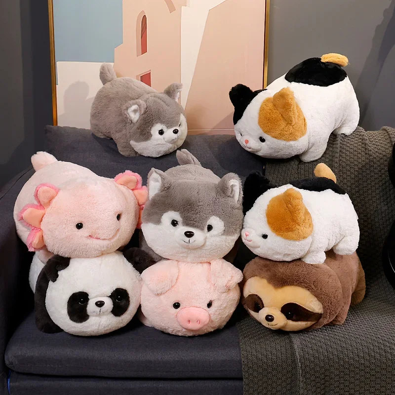 30/40 cm roztomilé džungľa zvieracie plyšové kreslene plnené zvieracie hračky Doll pre dieťa darček Panda Sloth Slamander Cat Pig Dog