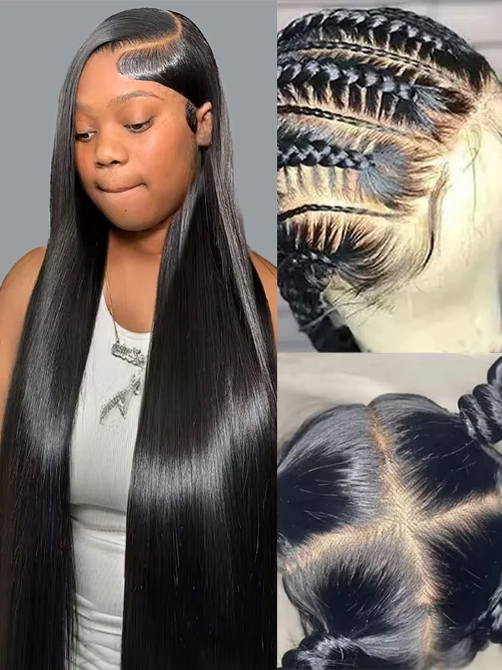 30 40 palcov Bone Straight 13x4 Human Hair Lace Čelné parochne Brazílske 360 ​​13x6 HD Lace predné ľudské vlasové parochne pre ženy