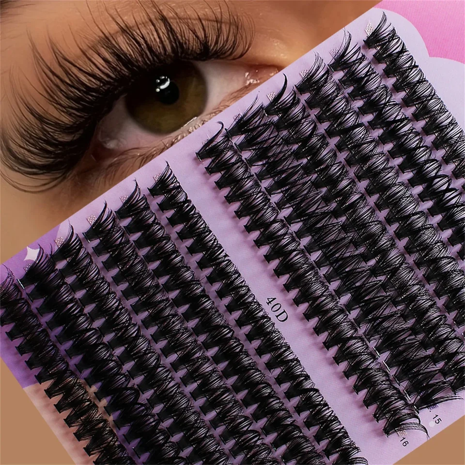 30/40D 12-16 mm mix d curl klasty riasy jednotlivé riasy predlžovania riasy klastre riasy mäkké prírodné falošné mihalnice