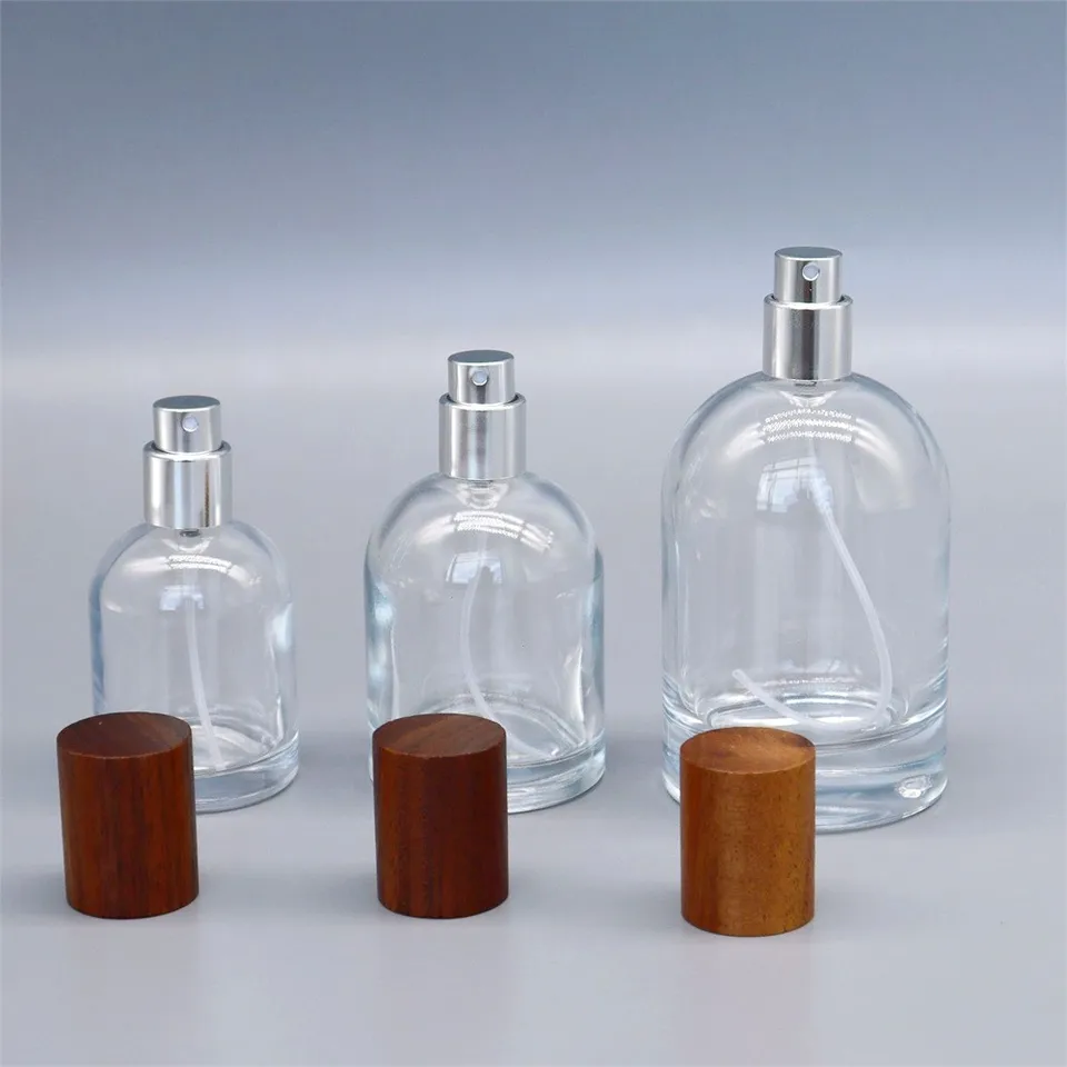 30/50/100 ml sklenená parfumová fľaša fľaša na fľašu s jemnou hmlou subpátkovač dodávkovač éterický olej fľaša Kozmetická nádoba
