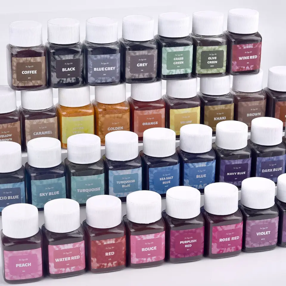 30/50 ml práškového farbenia látka farbenie textilu farbenie DIY kravata zafarbenie viacúčelového pigmentu pre rekonštrukciu starých odevov z bavlny