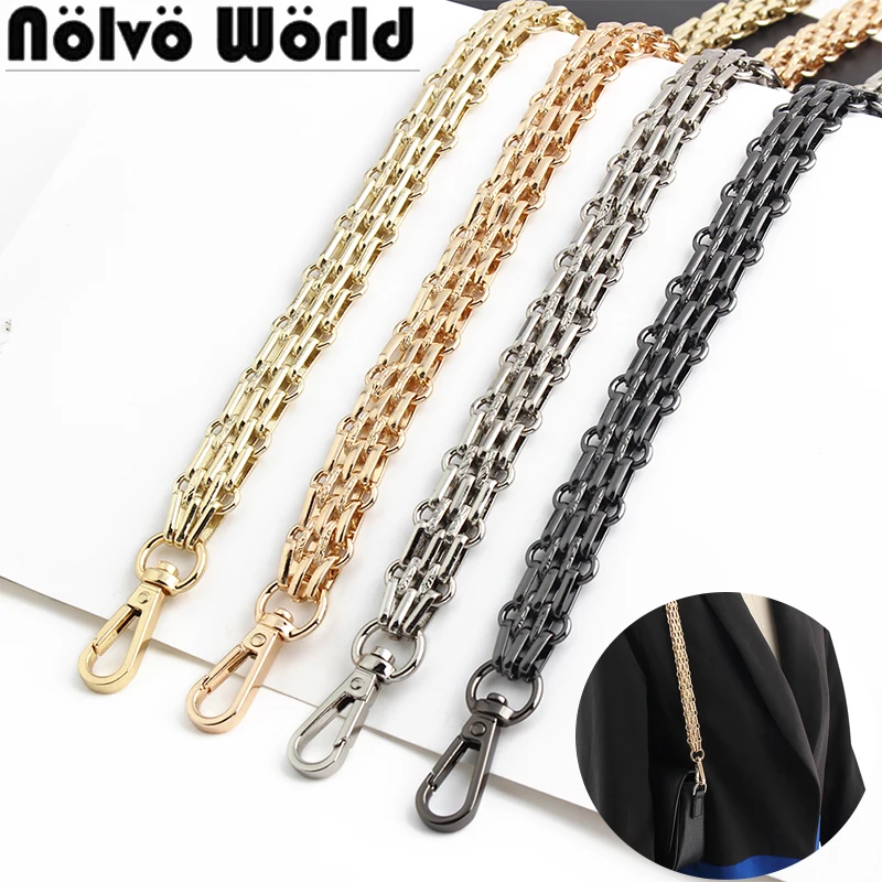 30-60-120 cm 17 mm zlato/strieborné/svetlé zlato/pištoľ Čierne kovové kabelky pre náhradné tašky Cluth