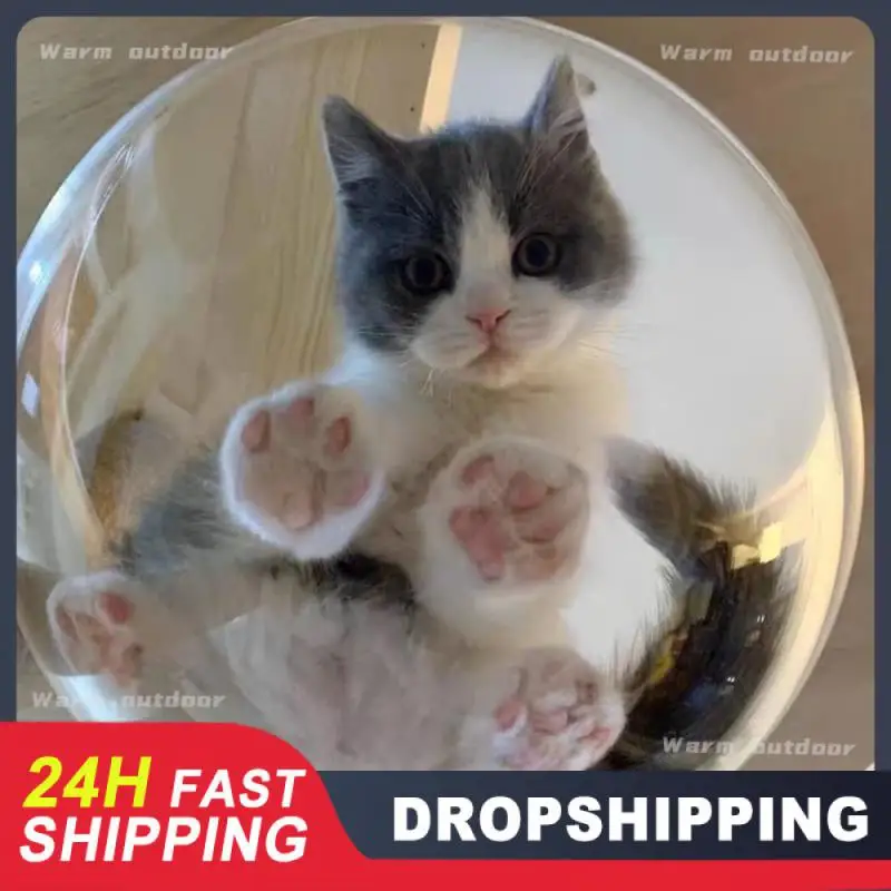 30 cm akrylová hemisférická priehľadná priehľadná krycia kapsula pre domáce zvieratá Pet Pet Peek Cat Dom