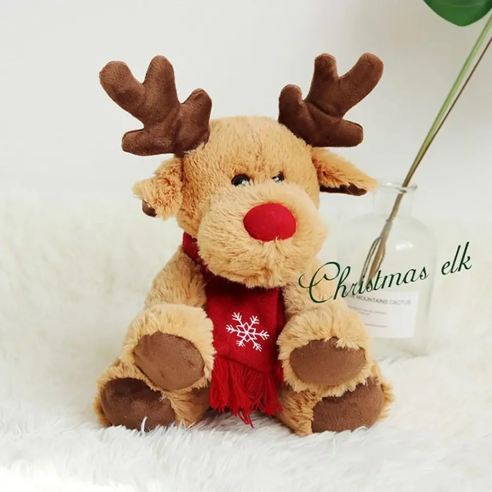 30 cm Soft Dolls Dolls Príslušenstvo Karikatúra Reindeer Doll Hračky Elk plyšové hračky vianočné darčeky plnené plyšové hračky